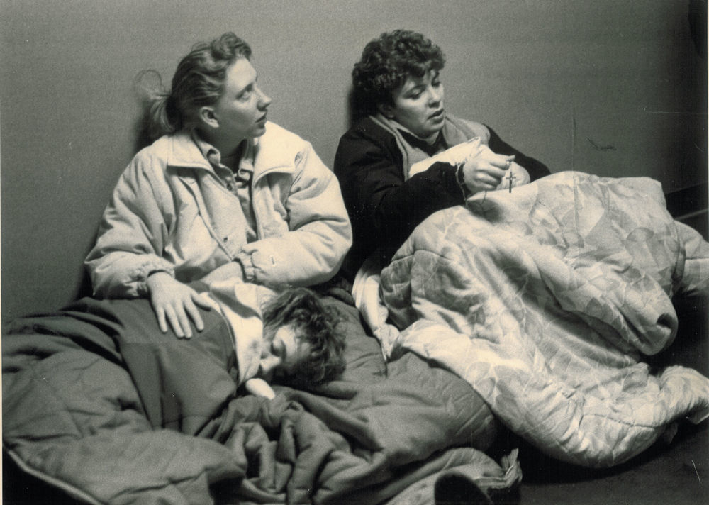 Taking shelter after the explosion